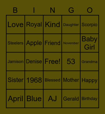 Its All About April Bingo Card