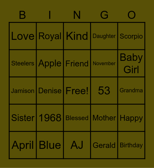 Its All About April Bingo Card