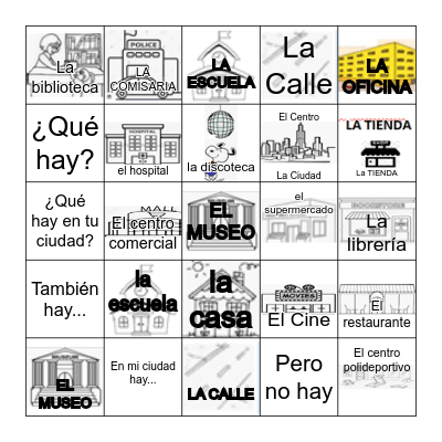 UNIT 2: En La Ciudad Bingo Card