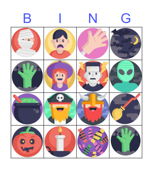 HALLOWEEN BINGO PG Bingo Card