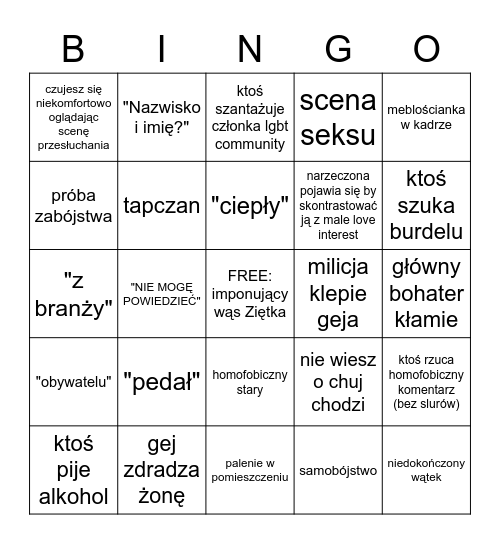 hiacynt drinking game Bingo Card