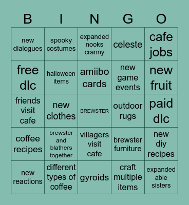 BREWSTER DIRECT BINGO Card