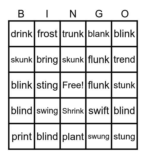 Welded Sounds Bingo Card