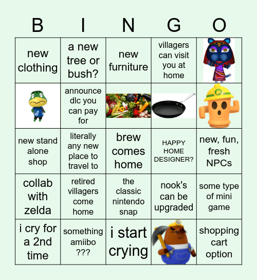 🌴AC DIRECT BINGO 🌸 Bingo Card