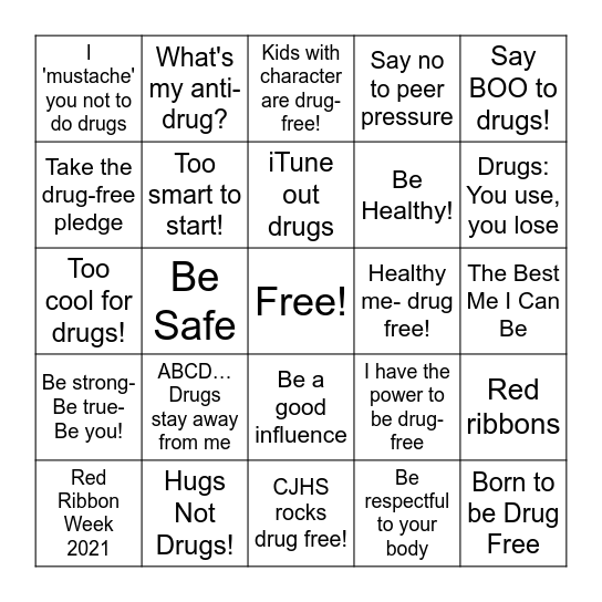 Red Ribbon Week Bingo! Bingo Card