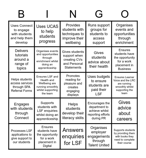 Find someone who... Bingo Card