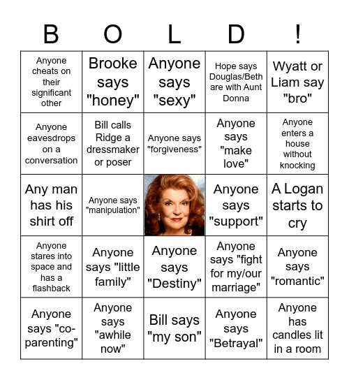 The Bold and the Bingo Card
