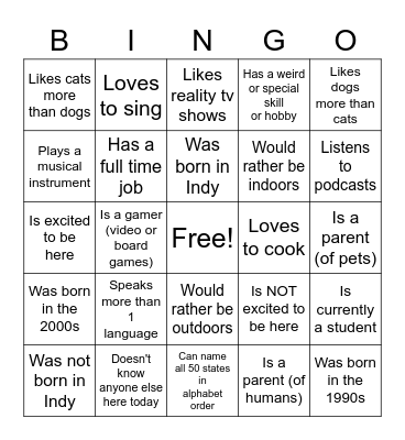 YAPPN BINGO Card