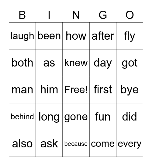 Whiz Kid Challenge Bingo Card