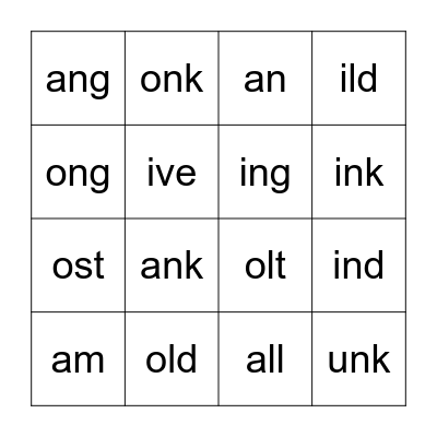 Welded Sounds Bingo Card