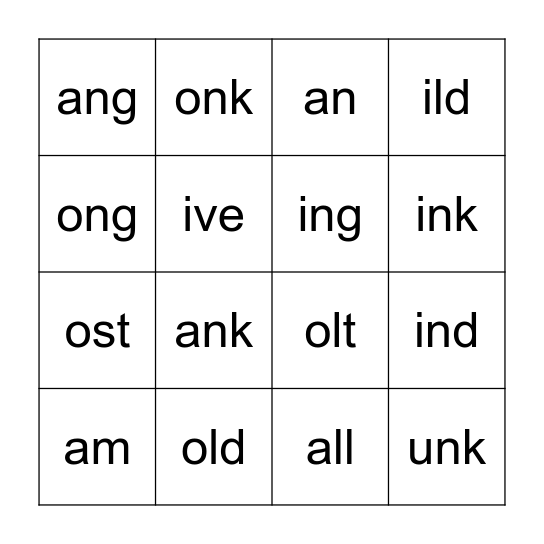 Welded Sounds Bingo Card