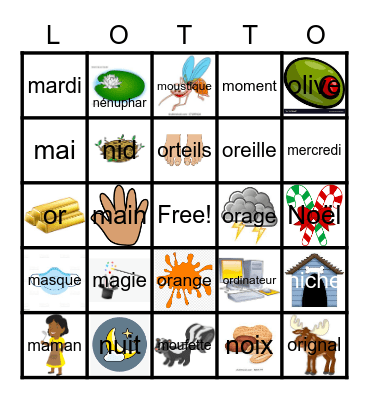 MNO LOTTO Bingo Card