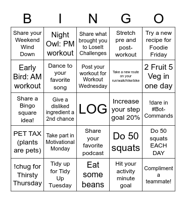 BIGFOOT BINGO Card