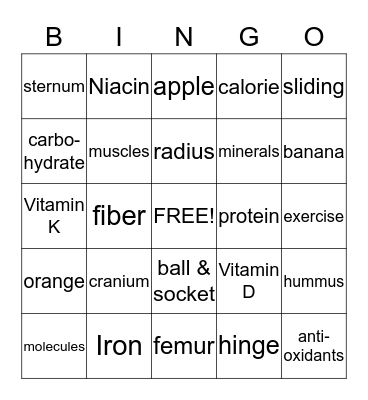 Bio Bingo  Canisius Science Summer Camp  2015 Bingo Card