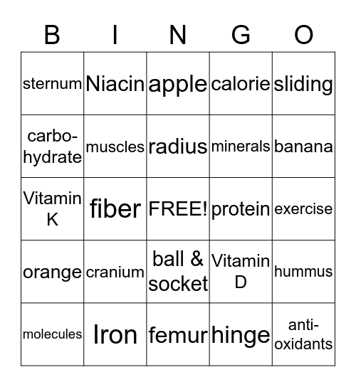 Bio Bingo  Canisius Science Summer Camp  2015 Bingo Card