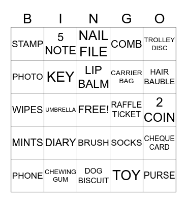 HANDBAG BINGO Card