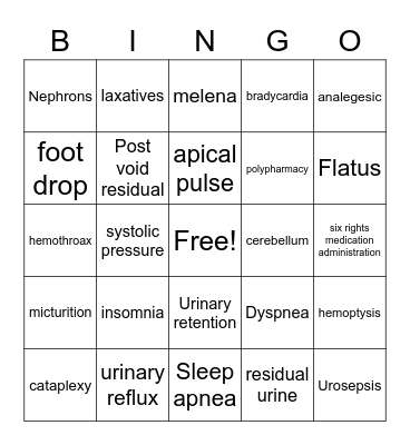 PNE 101 Bingo Card