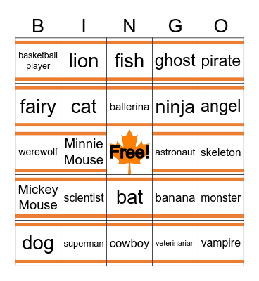 Calvary October Bingo Card