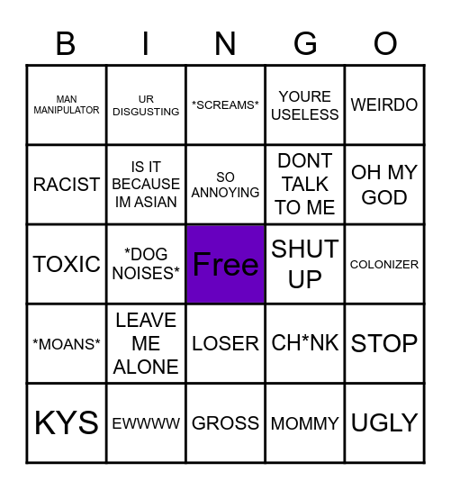 Jaimie Bingo Card