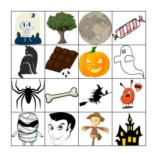 Bingo Halloween Bingo Card