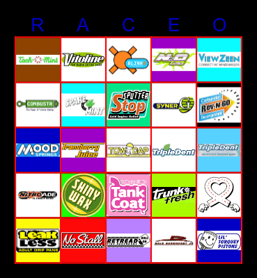 PISTON CUP Bingo Card