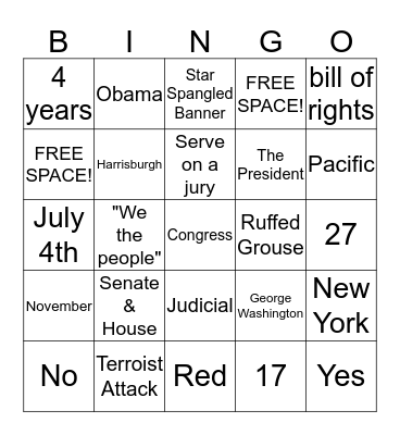 ~Bingo Fun~ Bingo Card