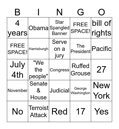 ~Bingo Fun~ Bingo Card