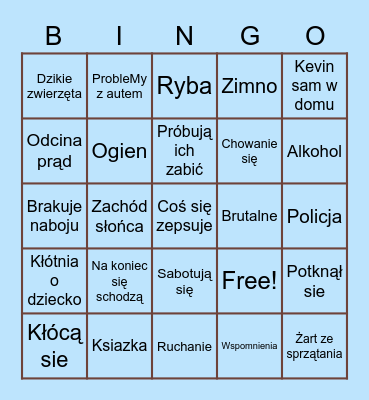 Trip Bingo Card