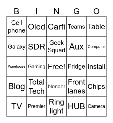 Membership Bingo Card