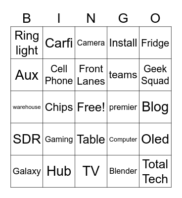 Membership Bingo Card