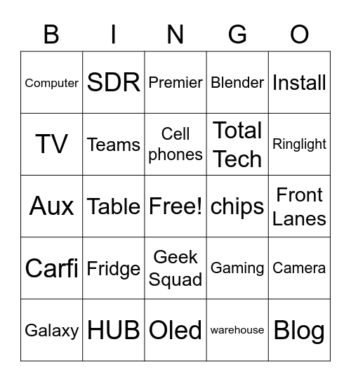 Membership Bingo Card