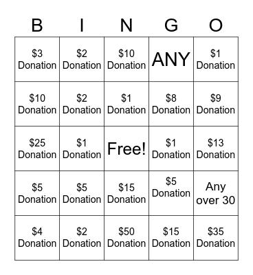 St Jude Bingo Card