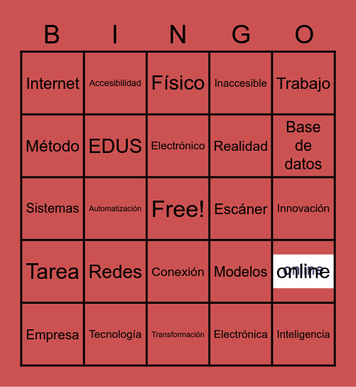 BINGO UNA G90 Bingo Card