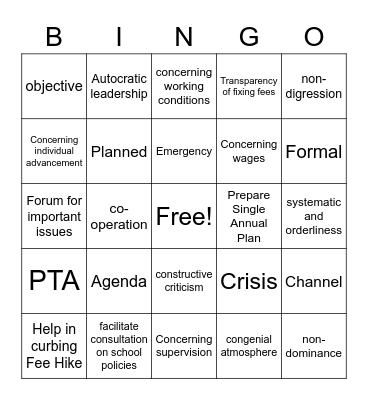Tutorial Educational Management 16.10.21 Bingo Card
