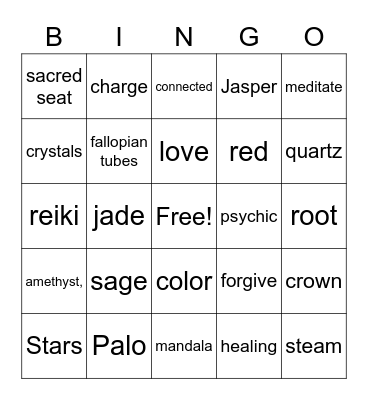 Angelique - 49 Bingo Card