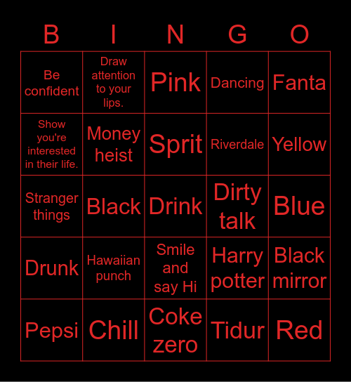 Seulgi Bingo Card