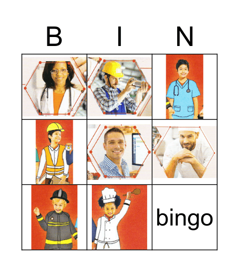 profesiones Bingo Card