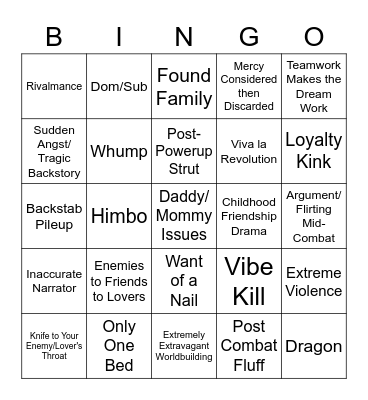 Loki Bingo Card