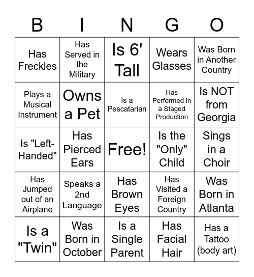 DIVERSITY & INCLUSION Bingo Card