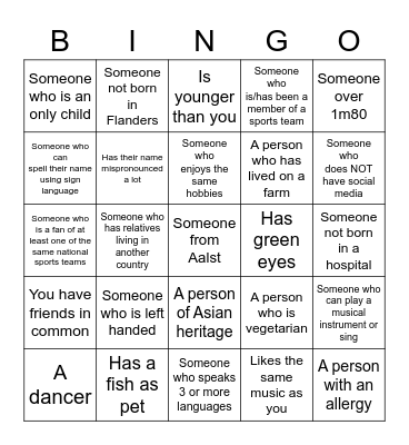 AIESEC Bingo Card