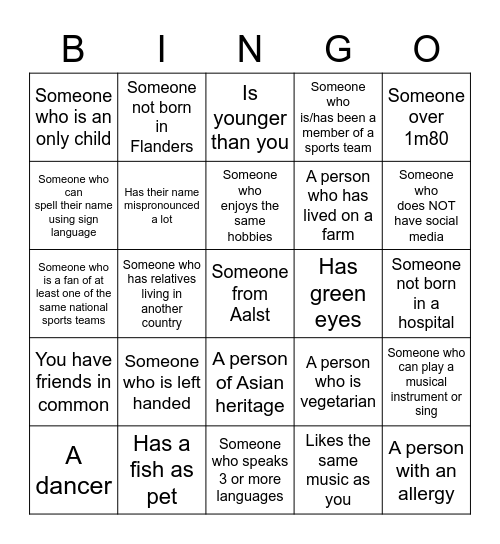 AIESEC Bingo Card