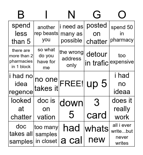 Phara Bingo  Bingo Card