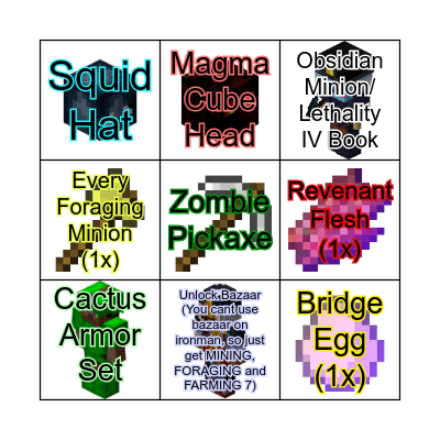 SKYBLOCK BINGO Card