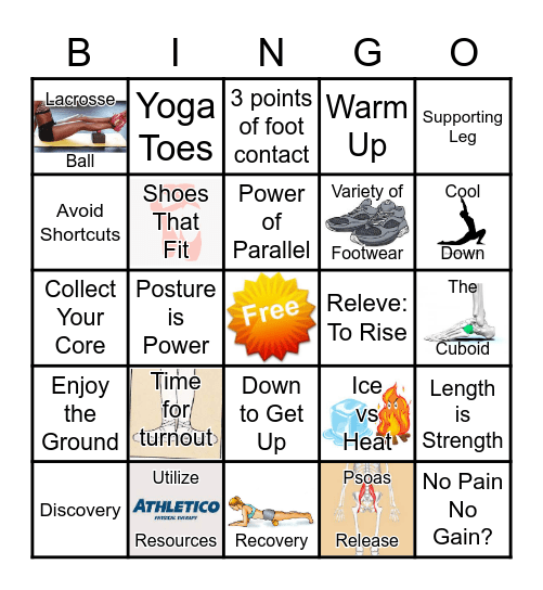 Ballet BINGO Card