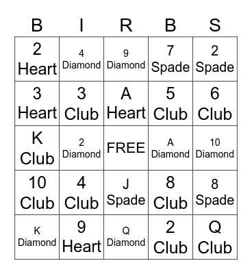 BIRB BINGO! Bingo Card