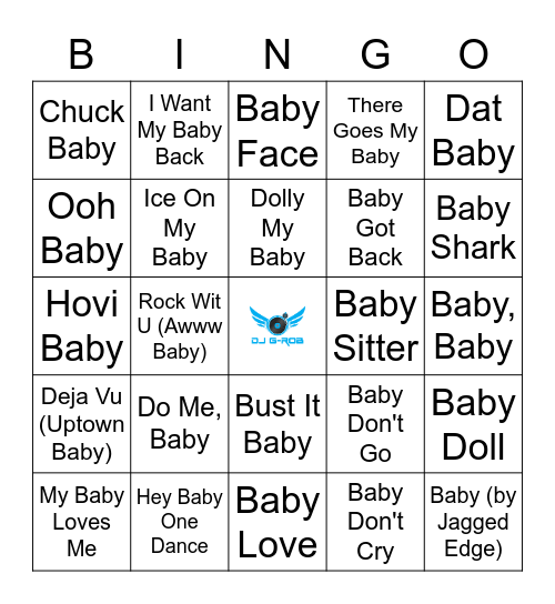 "Baby" Bingo Card