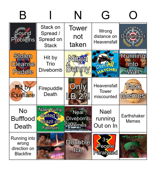 UCoB Memes Bingo Card