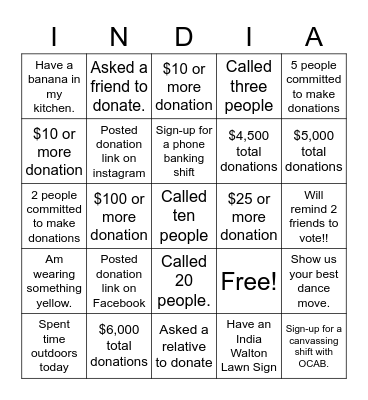 Buffalo Bingo! Bingo Card