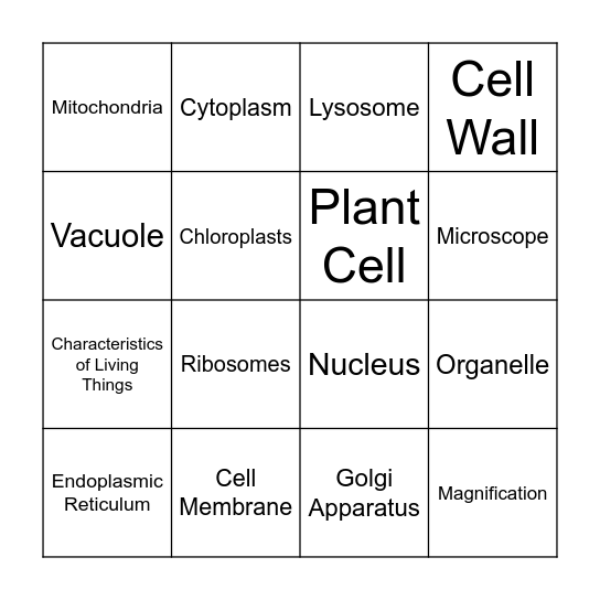 Cell Bingo! Bingo Card