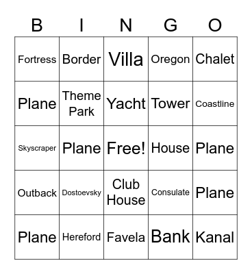 R6 Map Bingo Card